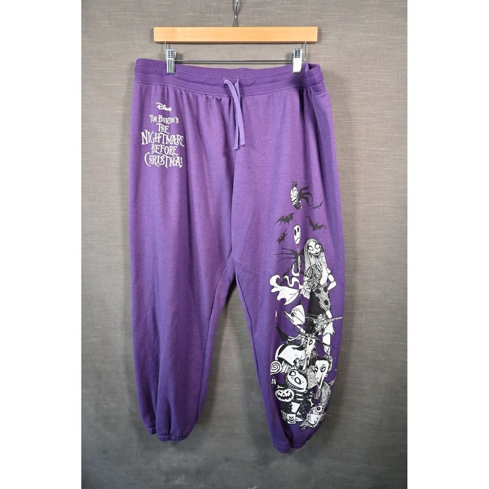Disney Nightmare Before Christmas Purple Sweatpants Joggers Plus Size 1X JP2798